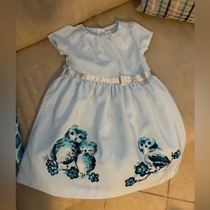 Gymboree Girl Blue Dress Owl 3T